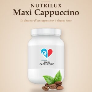 NUTRILUX MAXI CAPPUCCINO - POUDRE HYPERPROTÉINÉE PAUVRE EN SUCRE