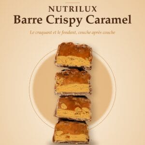 Barre caramel riche en protéines pauvre en sucre