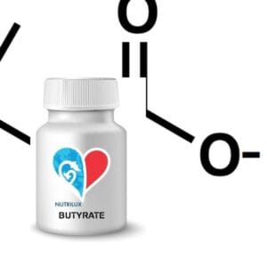 NUTRILUX Butyrate, complément alimentaire à base d’HydroxyMéthylButyrate (HMB) de calcium en gélules gastrorésistantes. Soutien de la santé intestinale