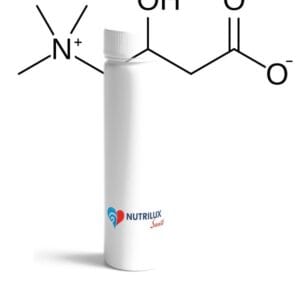 NUTRILUX L-Carnitine 2+3, complément alimentaire liquide avec édulcorant, à base de L-Lysine, L-Carnitine, L-Méthionine, L-Glutathion et extrait de curcuma