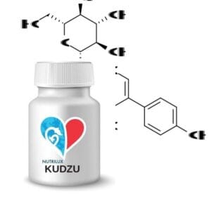 NUTRILUX Kudzu, complément alimentaire à base d’extrait de racine de kudzu titré à 10 % d’isoflavones. Formule en gélules végétales pour un apport précisément