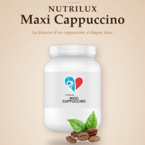 Pot NUTRILUX Maxi Cappuccino, boisson protéinée cappuccino 400 g
