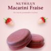 NUTRILUX Macarini Fraise, biscuit riche en protéines fourré à la fraise