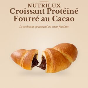 Croissant protéiné fourré au cacao